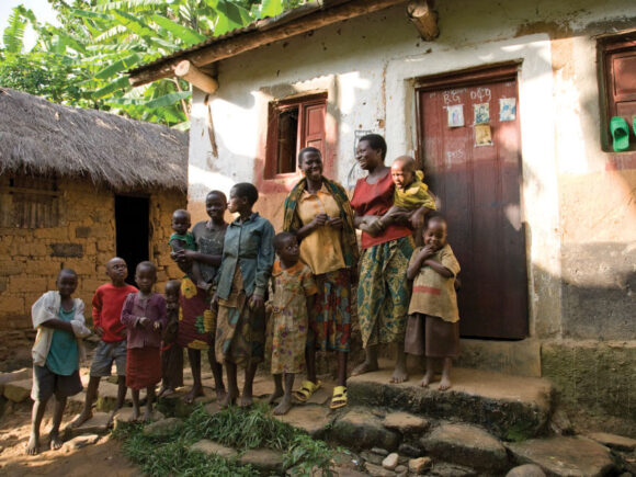 The-Judith-Obina-Foundation-families-in-need standing in front of the house